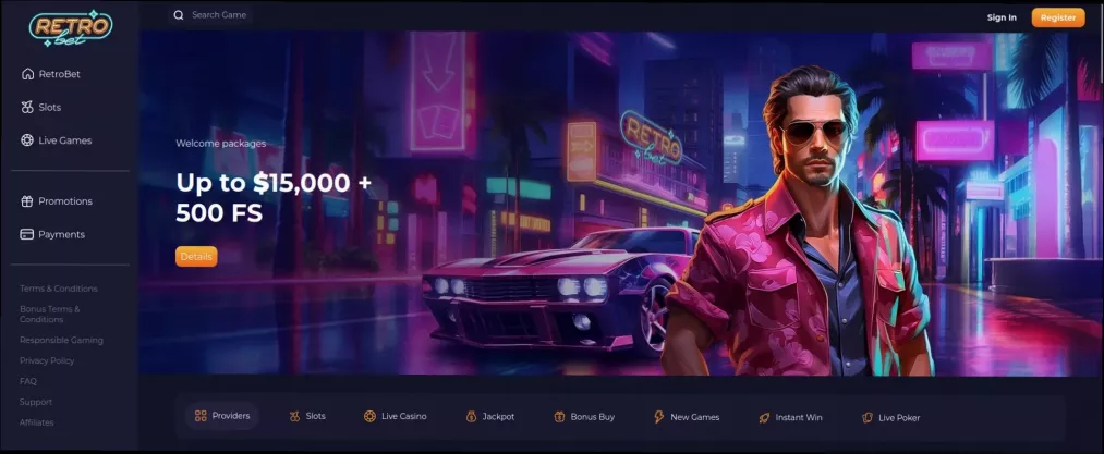 Retrobet Casino 100% up to 1,000 CAD bonus